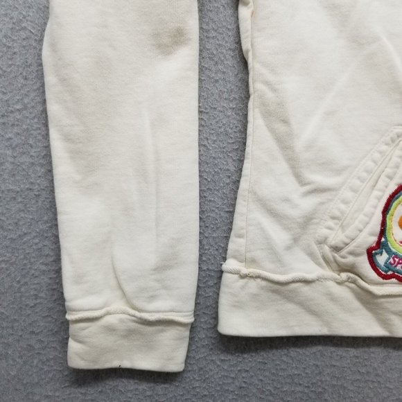 Johnny Was Jacket Womens Large White Tan Pockets Zip‎ Mock Neck Embroidered - Picture 2 of 16